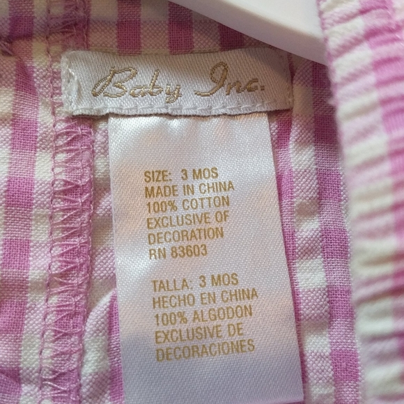 Baby inc 3m romper with matching sun hat set - Picture 3 of 7